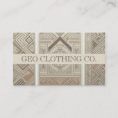 Carte De Visite Argile d'avoine moderne géométrique (Devant)