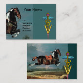 CARTE DE VISITE ARGUMENT DE CHEVAL "OR CADUCEUS VÉTÉRINAIRE SYMBOL (Devant / Derrière)