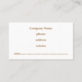Carte de visite Argyle Café (Dos)