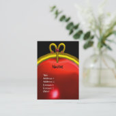 Carte De Visite ARIES RUBY MONOGRAM jaune vif noir rouge (Debout devant)