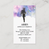Carte De Visite *~* ARIES Zodiac Astrologie Lectures Bleu rose (Dos)