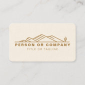 Carte De Visite Arizona Cactus Paysage Ou Immobilier Moderne (Devant)