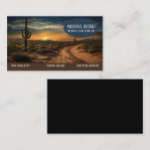 Carte de visite Arizona Cactus Sunset Desert (Devant / Derrière)