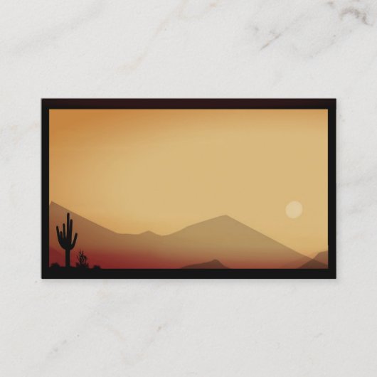 Carte De Visite Arizona Desert Scene sur un (Devant)