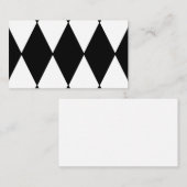 Carte De Visite arlequin noir et blanc (Devant / Derrière)