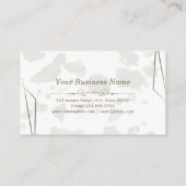 Carte De Visite Armature de fleur feuillue géométrique or       (Dos)