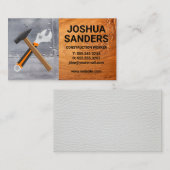 Carte De Visite Armature de marteau | Feuilles métalliques | Bois (Devant / Derrière)