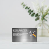 Carte De Visite Armature de marteau | Métal (Debout devant)