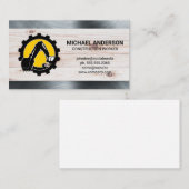 Carte De Visite Arme à bulle | Machinerie lourde | Construction (Devant / Derrière)