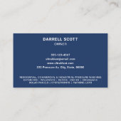 Carte De Visite Arme à canon de lavage à pression Marine (Dos)