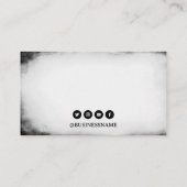 Carte De Visite Arme de tatouage noir et blanc élégant (Dos)