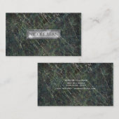 Carte De Visite Armée verte et argent Camo Sparkle Élégant Chic (Devant / Derrière)