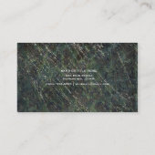 Carte De Visite Armée verte et argent Camo Sparkle Élégant Chic (Dos)