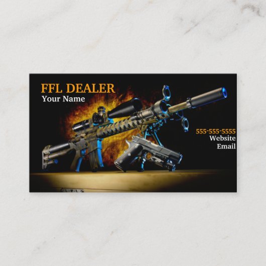 Carte de visite Armes à feu Fire (Devant)