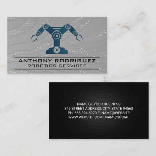 Carte De Visite Armes robotiques | Fabrication (Devant / Derrière)