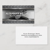 Carte De Visite Armoire de retenue mécanique | Acier métallique (Devant / Derrière)