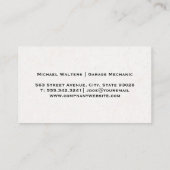 Carte De Visite Armoire de retenue mécanique | Services Auto (Dos)