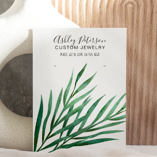 Carte De Visite Armoire d'oreille pour bijoux en paume tropical