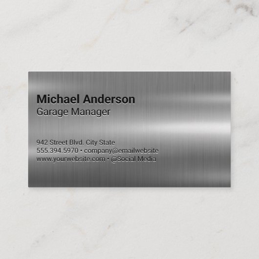 Carte De Visite Armoire mécanique | Services automatiques | Métall (Dos)