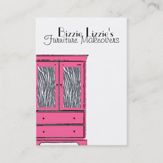 Carte de visite Armoire rose Zebra