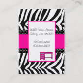 Carte de visite Armoire rose Zebra (Dos)