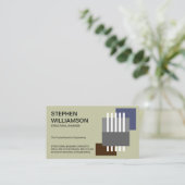 Carte De Visite Armoires blanches verticales Blocs de construction (Debout devant)