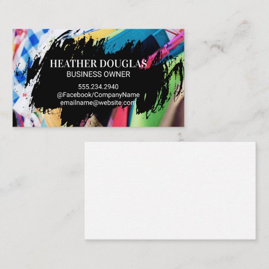 Carte De Visite Armoires colorées (Devant / Derrière)