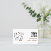 Carte De Visite Armoires de cuisine Customisées QR (Debout devant)