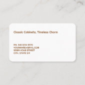 Carte De Visite Armoires de remontage de cuisine (Dos)