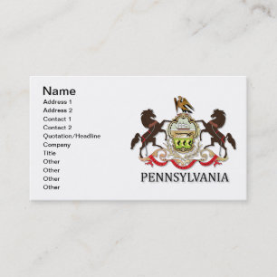Carte De Visite Armoiries de l'État de Pennsylvanie