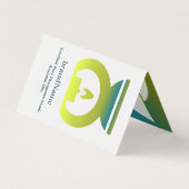 Carte De Visite Aroma Therapy Feuilles avec dégradé vert et bleu (Devant)
