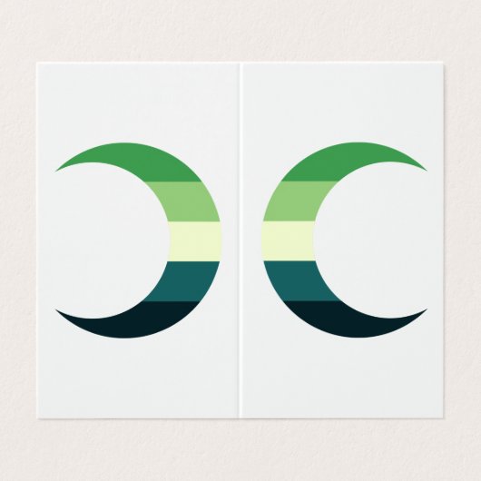 Carte De Visite  Aromantic Pride Crescent Moons Greeting Card (Extérieur déplié)