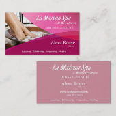 Carte De Visite Aromathérapie de thérapie de massage de spa de (Devant / Derrière)