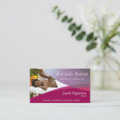 Carte De Visite Aromathérapie de thérapie de massage de spa de (Debout devant)