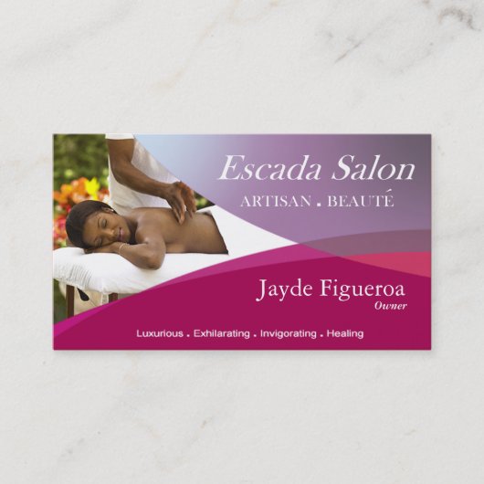 Carte De Visite Aromathérapie de thérapie de massage de spa de (Devant)