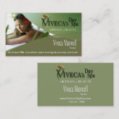 Carte De Visite Aromathérapie de thérapie de massage de spa de (Devant / Derrière)
