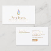 Carte De Visite Aromathérapie des parfums des huiles essentielles (Devant / Derrière)