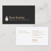 Carte De Visite Aromathérapie des parfums des huiles essentielles (Devant / Derrière)