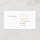 Carte De Visite Aromathérapie des parfums des huiles essentielles (Dos)