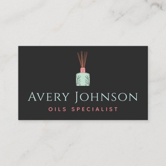 Carte De Visite Aromathérapie Essentiel Diffuseur d'huile Médias s (Devant)