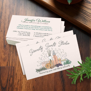 Carte De Visite Aromathérapie Ligne pratique Illustration d'art