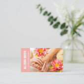 Carte De Visite Aromathérapie Pédicure Salon manicuriste pédicuris (Debout devant)