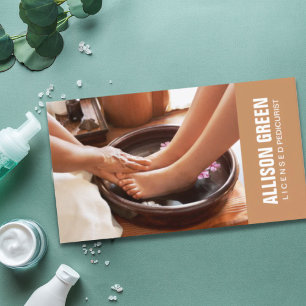 Carte De Visite Aromathérapie Pédicure Salon manicuriste pédicuris