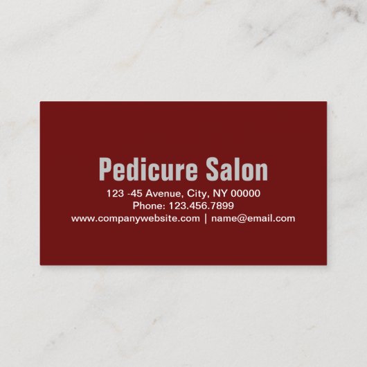 Carte De Visite Aromathérapie Pédicure Salon manicuriste pédicuris (Dos)