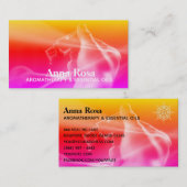 Carte De Visite *~* Aromathérapie Poignée de bouteille d'huiles es (Devant / Derrière)