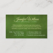 Carte De Visite Aromathérapie Pratique Aquarelle Illustration (Dos)