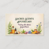 Carte De Visite Aromathérapie Pratique Aquarelle Illustration (Devant)