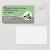 Carte De Visite Aromathérapie thérapeutique de massage (Devant / Derrière)