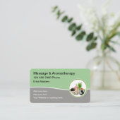 Carte De Visite Aromathérapie thérapeutique de massage (Debout devant)