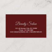 Carte De Visite Aromathérapie tropicale SPA Salon Massage thérapeu (Dos)